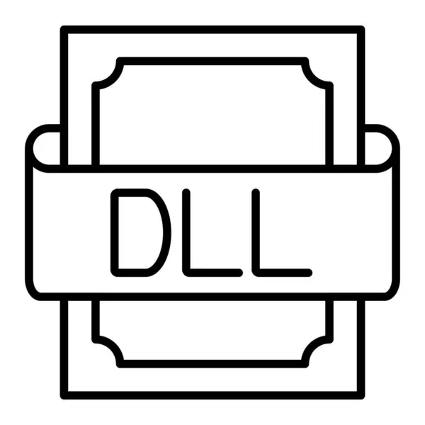 stock vector Dll Icon, Simple Black And White Vector Illustration