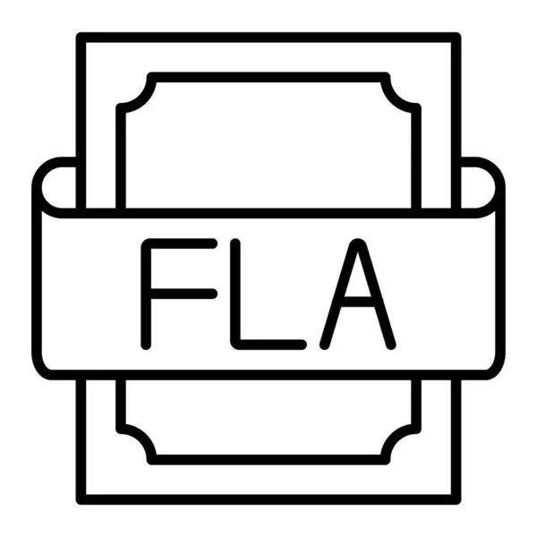 stock vector Fla Icon, Simple Black And White Vector Illustration