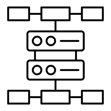 Simge Dengesi, Basit Siyah ve Beyaz Vektör İllüstrasyonu