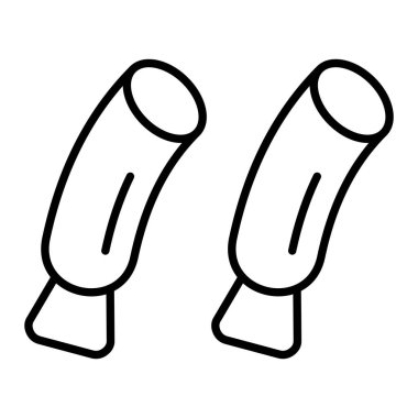 Salam Simgesi, Basit Siyah ve Beyaz Vektör İllüstrasyonu