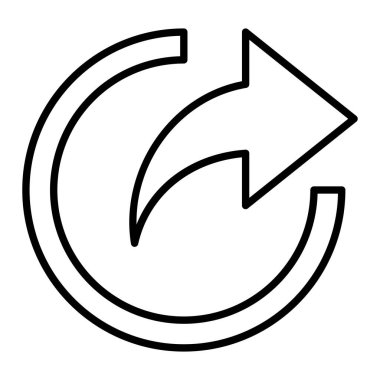 Simge Paylaş, Basit Siyah ve Beyaz Vektör İllüstrasyonu