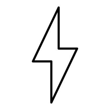 Simge Üzerine Flaş, Basit Siyah ve Beyaz Vektör İllüstrasyonu