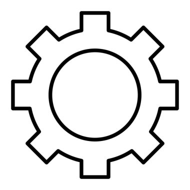 Simge, Basit Siyah ve Beyaz Vektör İllüstrasyonu Ayarlanıyor