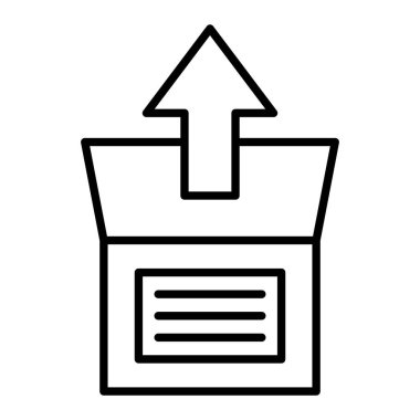 Simgeyi Aç, Basit Siyah ve Beyaz Vektör İllüzyonu