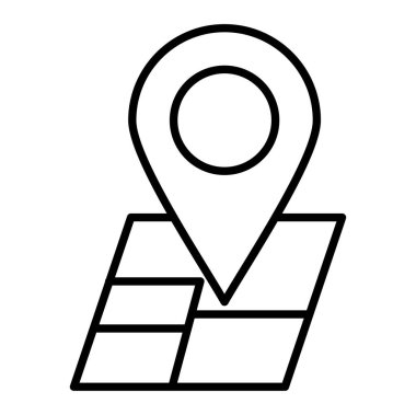 Yer Tutucu Simgesi, Basit Siyah ve Beyaz Vektör İllüstrasyonu