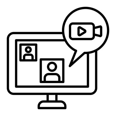 Simge, Basit Siyah ve Beyaz Vektör İllüstrasyonuComment