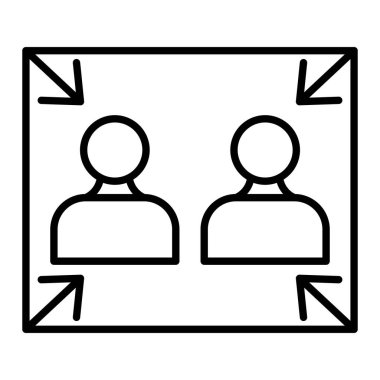 Montaj Noktası Simgesi, Basit Siyah ve Beyaz Vektör İllüstrasyonu