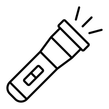 El feneri Simgesi, Basit Siyah ve Beyaz Vektör İllüstrasyonu