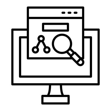 Simge Ara, Basit Siyah ve Beyaz Vektör İllüstrasyonu