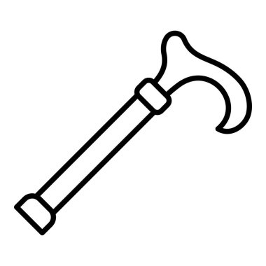 Tebeşir Simgesi, Basit Siyah ve Beyaz Vektör İllüstrasyonu