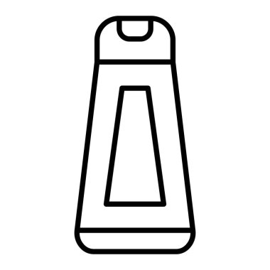 Pomade Simgesi, Basit Siyah ve Beyaz Vektör İllüstrasyonu