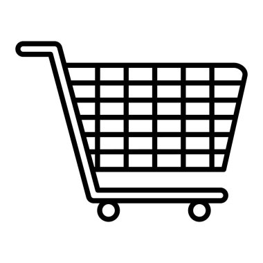 Ticaret Simgesi, Basit Siyah ve Beyaz Vektör İllüstrasyonu