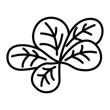 Mache Simgesi, Basit Siyah ve Beyaz Vektör İllüstrasyonu