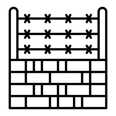 Kenarlık Simgesi, Basit Siyah ve Beyaz Vektör İllüstrasyonu