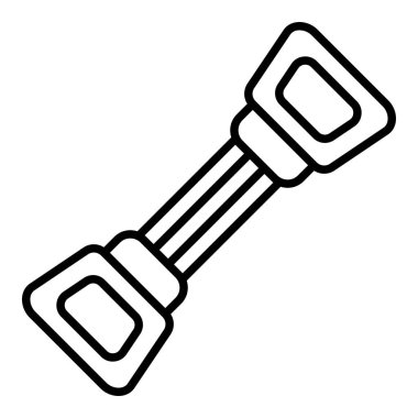 Göğüs Genişletici Simgesi, Basit Siyah ve Beyaz Vektör İllüstrasyonu