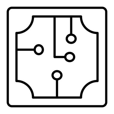 Bellek yongası Simgesi, Basit Siyah ve Beyaz Vektör İllüstrasyonu