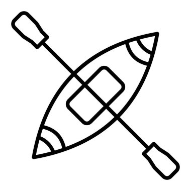 Kano Simgesi, Basit Siyah ve Beyaz Vektör İllüstrasyonu