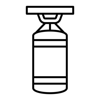 Poşet Satırı simgesi, Basit Siyah ve Beyaz Vektör İllüstrasyonu