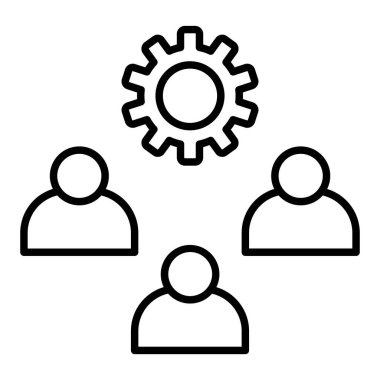 Yetkilendirme çizgisi simgesi, Basit Siyah ve Beyaz Vektör İllüstrasyonu