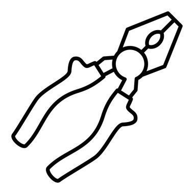 Pense çizgisi simgesi, Basit Siyah ve Beyaz Vektör İllüstrasyonu