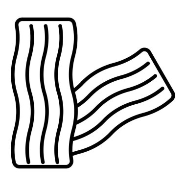 Pastırma Simgesi, Basit Siyah ve Beyaz Vektör İllüstrasyonu