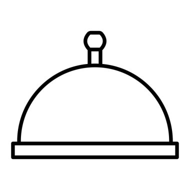 Cloche Simgesi, Basit Siyah ve Beyaz Vektör İllüstrasyonu