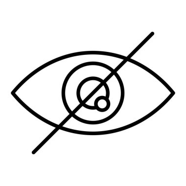 Satır simgesini gizle, Basit Siyah ve Beyaz Vektör İllüstrasyonu