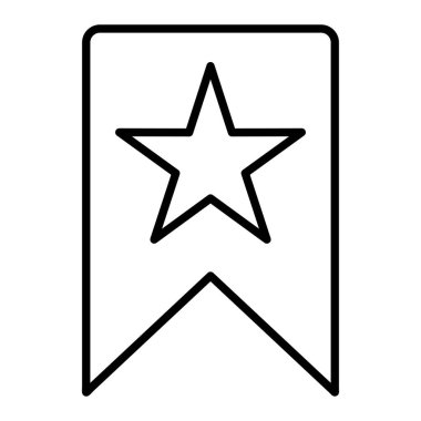 Yer İmleri Simgesi, Basit Siyah ve Beyaz Vektör İllüstrasyonu