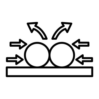 Çarpışma Simgesi, Basit Siyah ve Beyaz Vektör İllüstrasyonu