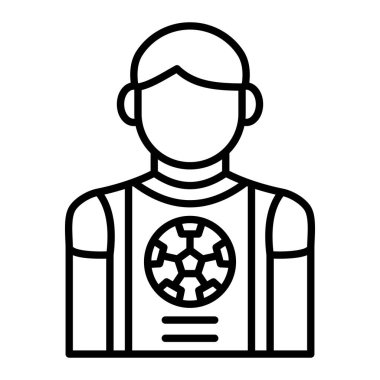 Fan Simgesi, Basit Siyah ve Beyaz Vektör İllüstrasyonu