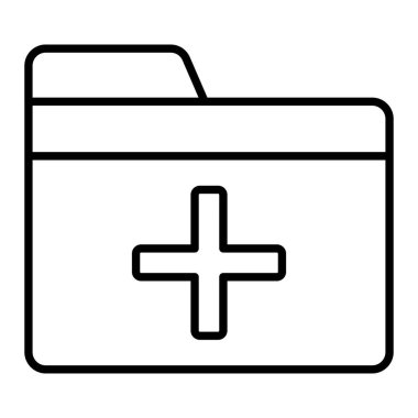 Simge, Basit Siyah ve Beyaz Vektör İllüstrasyonu Ekle