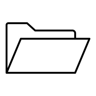 Dizin Simgesi, Basit Siyah ve Beyaz Vektör İllüstrasyonu