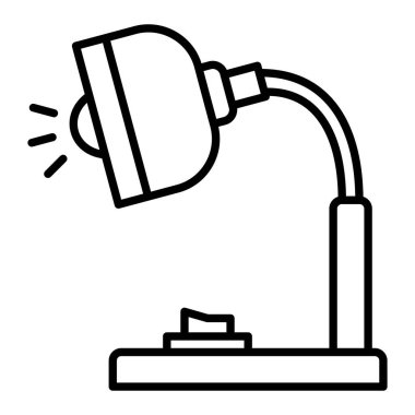 Lamba Simgesi, Basit Siyah ve Beyaz Vektör İllüstrasyonu