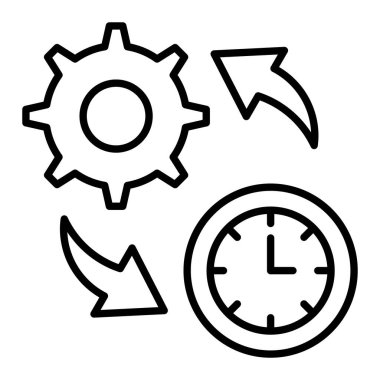 Müzakere hattı simgesi, Basit Siyah ve Beyaz Vektör İllüstrasyonu