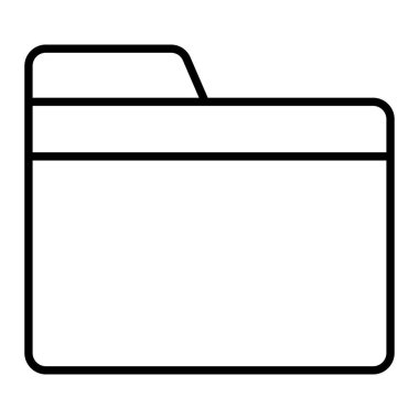 Dizin Simgesi, Basit Siyah ve Beyaz Vektör İllüstrasyonu