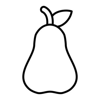 Gül Elması Simgesi, Basit Siyah ve Beyaz Vektör İllüzyonu