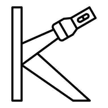 Yansıma Simgesi, Basit Siyah ve Beyaz Vektör İllüstrasyonu