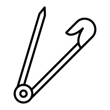 Simge Simgesi, Basit Siyah ve Beyaz Vektör İllüstrasyonu