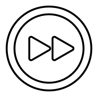 Yönlendirme Simgesi, Basit Siyah ve Beyaz Vektör İllüstrasyonu