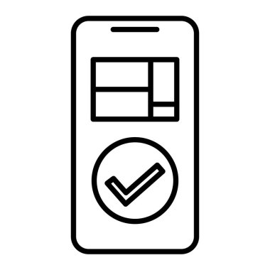 Gösterge Paneli Simgesi, Basit Siyah ve Beyaz Vektör İllüstrasyonu