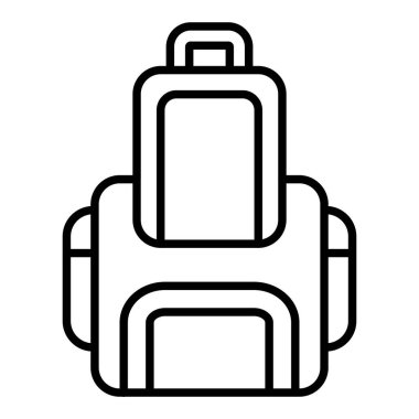 Life Savver Kit satır simgesi, Basit Siyah ve Beyaz Vektör İllüstrasyonu