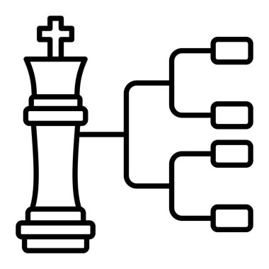 Turnuva Simgesi, Basit Siyah ve Beyaz Vektör İllüstrasyonu