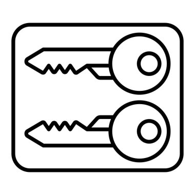 Küf Simgesi, Basit Siyah ve Beyaz Vektör İllüstrasyonu