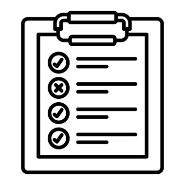 Hedef Simgesi, Basit Siyah ve Beyaz Vektör İllüstrasyonu