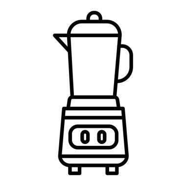 Blender Simgesi, Basit Siyah ve Beyaz Vektör İllüstrasyonu