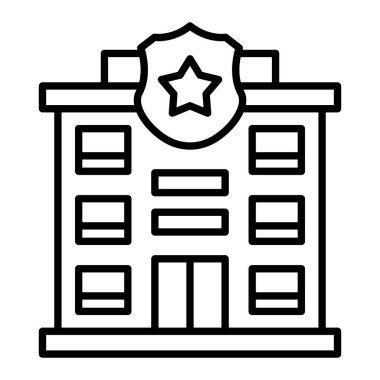 Karakol çizgisi simgesi, Basit Siyah ve Beyaz Vektör İllüstrasyonu