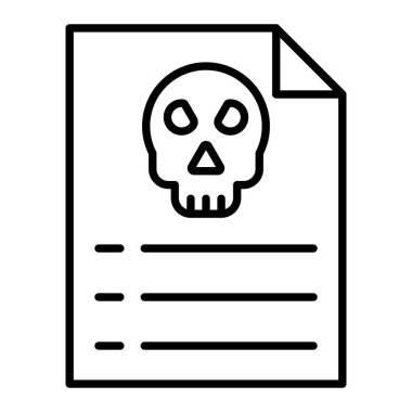 Dosya satırı simgesi, Basit Siyah ve Beyaz Vektör İllüstrasyonu