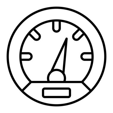 Hız göstergesi simgesi, Basit Siyah ve Beyaz Vektör İllüstrasyonu