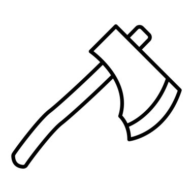 Balta çizgisi simgesi, Basit Siyah ve Beyaz Vektör İllüstrasyonu