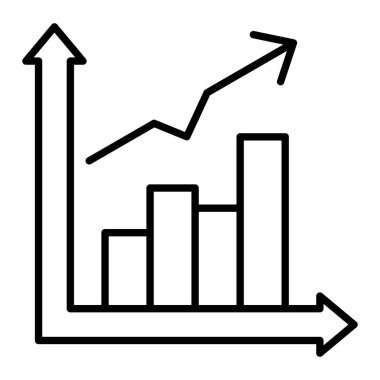 Gelir Simgesi, Basit Siyah ve Beyaz Vektör İllüstrasyonu